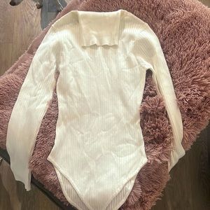 Knit turtleneck bodysuit full back with snaps